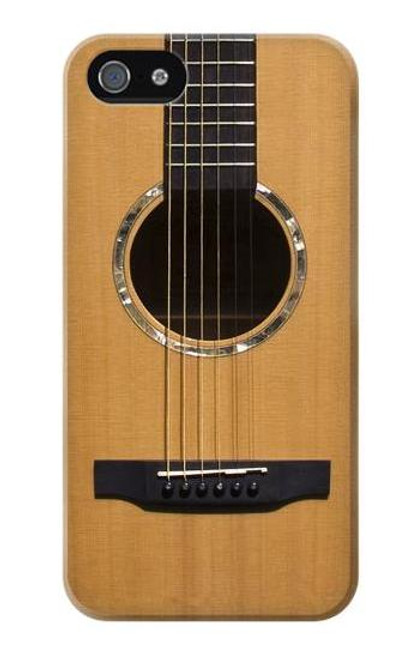 W0057 Acoustic Guitar Hülle Schutzhülle Taschen und Leder Flip für iPhone 4 4S