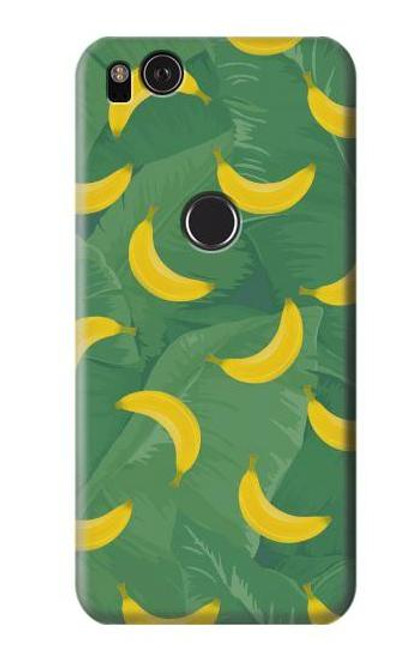 W3286 Banana Fruit Pattern Hülle Schutzhülle Taschen und Leder Flip für Google Pixel 2