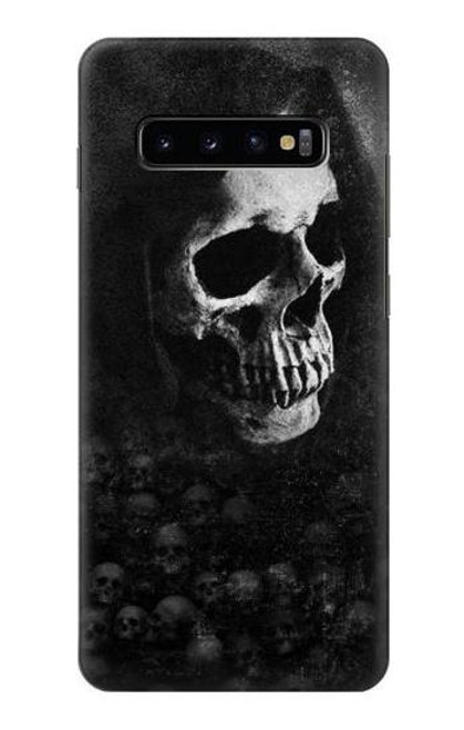 W3333 Death Skull Grim Reaper Hülle Schutzhülle Taschen und Leder Flip für Samsung Galaxy S10 Plus