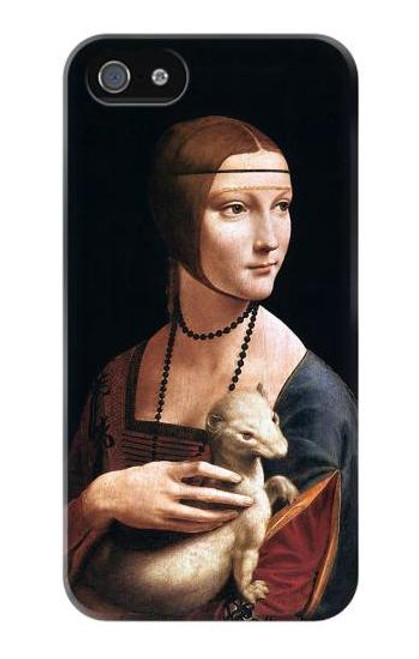 W3471 Lady Ermine Leonardo da Vinci Hülle Schutzhülle Taschen und Leder Flip für iPhone 4 4S