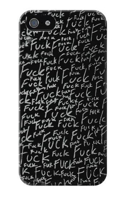 W3478 Funny Words Blackboard Hülle Schutzhülle Taschen und Leder Flip für iPhone 4 4S