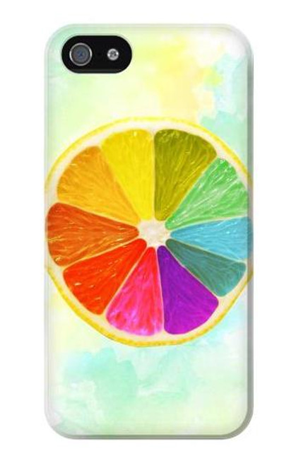 W3493 Colorful Lemon Hülle Schutzhülle Taschen und Leder Flip für iPhone 4 4S