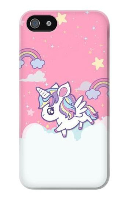 W3518 Unicorn Cartoon Hülle Schutzhülle Taschen und Leder Flip für iPhone 4 4S