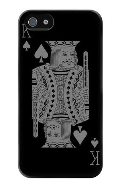 W3520 Black King Spade Hülle Schutzhülle Taschen und Leder Flip für iPhone 4 4S