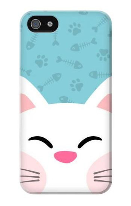 W3542 Cute Cat Cartoon Hülle Schutzhülle Taschen und Leder Flip für iPhone 4 4S