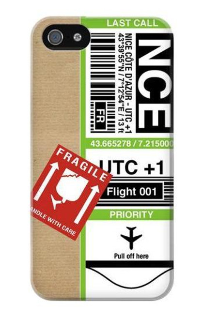W3543 Luggage Tag Art Hülle Schutzhülle Taschen und Leder Flip für iPhone 4 4S