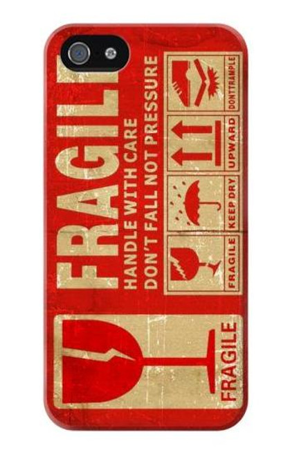 W3552 Vintage Fragile Label Art Hülle Schutzhülle Taschen und Leder Flip für iPhone 4 4S