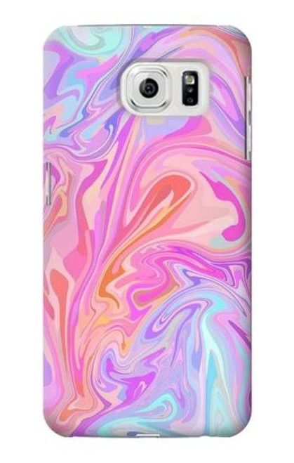 W3444 Digital Art Colorful Liquid Hülle Schutzhülle Taschen und Leder Flip für Samsung Galaxy S7 Edge