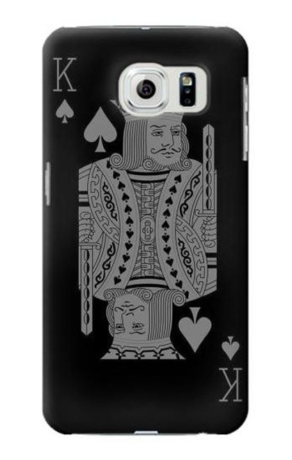 W3520 Black King Spade Hülle Schutzhülle Taschen und Leder Flip für Samsung Galaxy S6