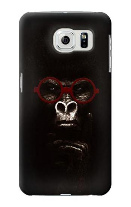 W3529 Thinking Gorilla Hülle Schutzhülle Taschen und Leder Flip für Samsung Galaxy S6