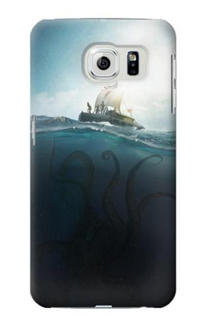 W3540 Giant Octopus Hülle Schutzhülle Taschen und Leder Flip für Samsung Galaxy S6