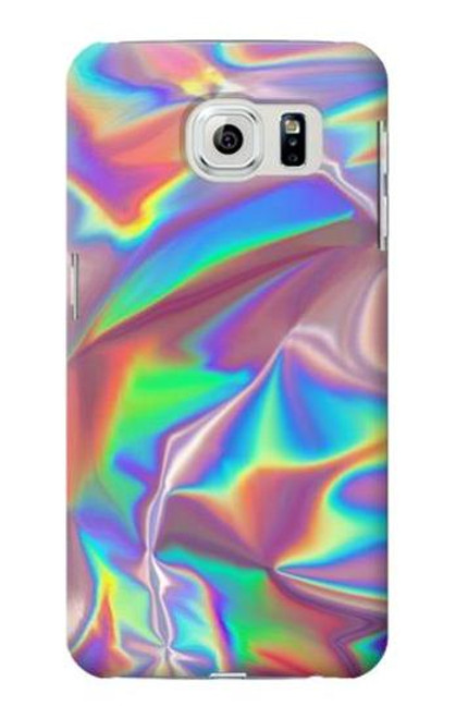 W3597 Holographic Photo Printed Hülle Schutzhülle Taschen und Leder Flip für Samsung Galaxy S6