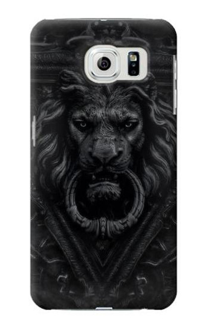 W3619 Dark Gothic Lion Hülle Schutzhülle Taschen und Leder Flip für Samsung Galaxy S6