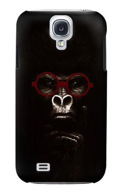 W3529 Thinking Gorilla Hülle Schutzhülle Taschen und Leder Flip für Samsung Galaxy S4