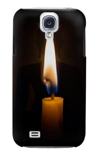 W3530 Buddha Candle Burning Hülle Schutzhülle Taschen und Leder Flip für Samsung Galaxy S4