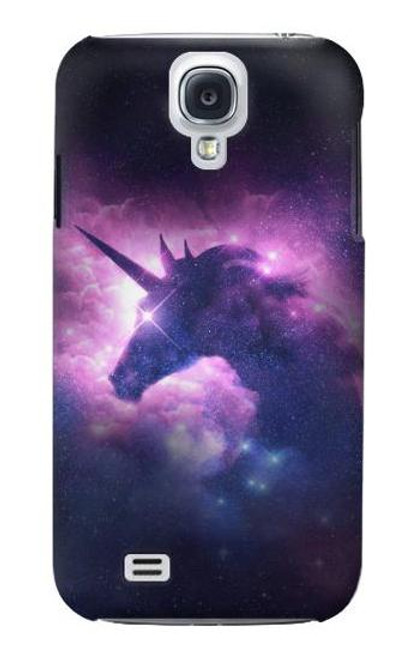 W3538 Unicorn Galaxy Hülle Schutzhülle Taschen und Leder Flip für Samsung Galaxy S4