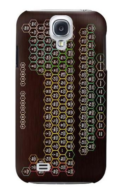 W3544 Neon Honeycomb Periodic Table Hülle Schutzhülle Taschen und Leder Flip für Samsung Galaxy S4