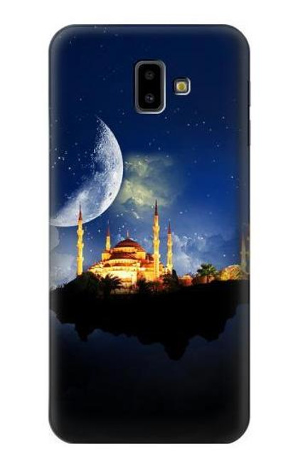 W3506 Islamic Ramadan Hülle Schutzhülle Taschen und Leder Flip für Samsung Galaxy J6+ (2018), J6 Plus (2018)