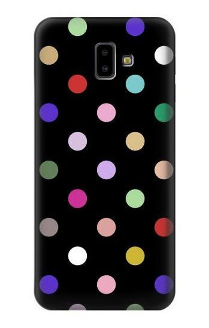W3532 Colorful Polka Dot Hülle Schutzhülle Taschen und Leder Flip für Samsung Galaxy J6+ (2018), J6 Plus (2018)