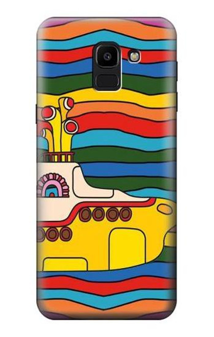 W3599 Hippie Submarine Hülle Schutzhülle Taschen und Leder Flip für Samsung Galaxy J6 (2018)