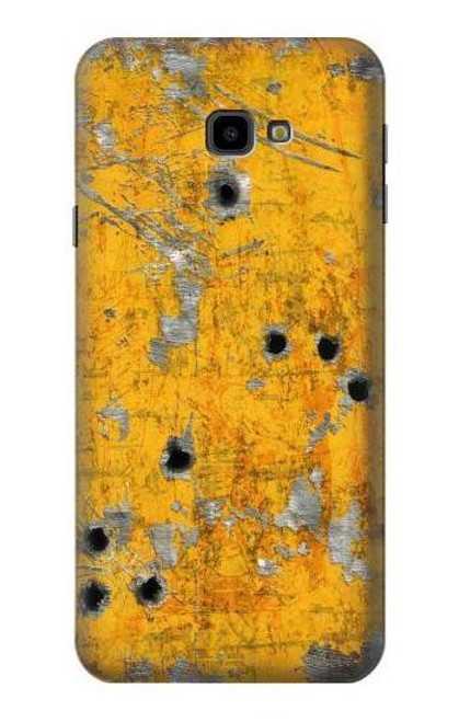 W3528 Bullet Rusting Yellow Metal Hülle Schutzhülle Taschen und Leder Flip für Samsung Galaxy J4+ (2018), J4 Plus (2018)