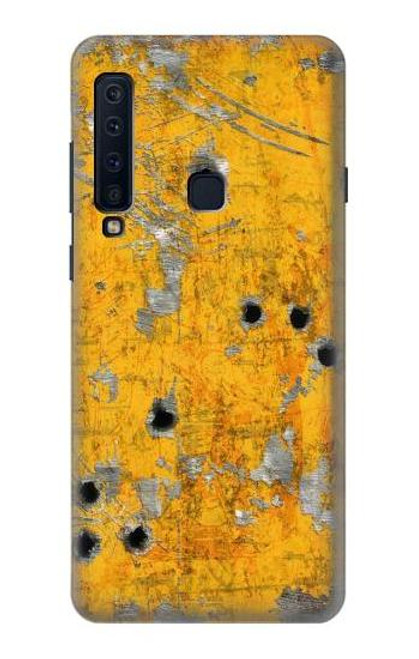 W3528 Bullet Rusting Yellow Metal Hülle Schutzhülle Taschen und Leder Flip für Samsung Galaxy A9 (2018), A9 Star Pro, A9s