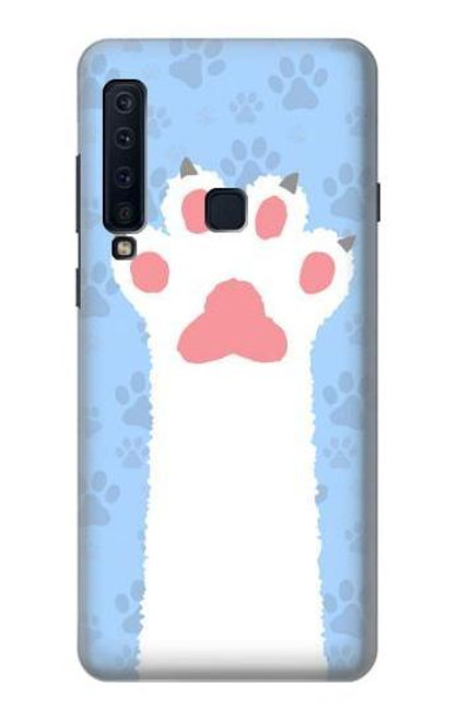 W3618 Cat Paw Hülle Schutzhülle Taschen und Leder Flip für Samsung Galaxy A9 (2018), A9 Star Pro, A9s