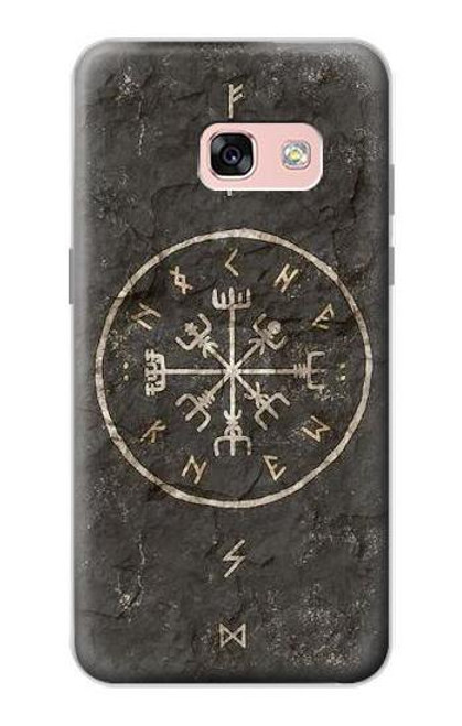 W3413 Norse Ancient Viking Symbol Hülle Schutzhülle Taschen und Leder Flip für Samsung Galaxy A3 (2017)