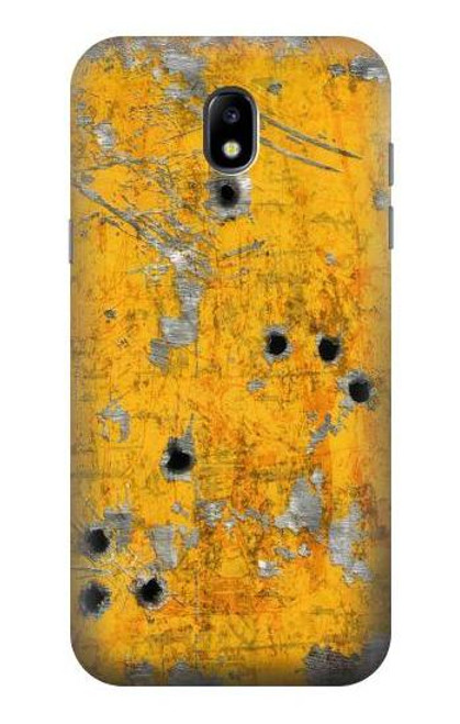 W3528 Bullet Rusting Yellow Metal Hülle Schutzhülle Taschen und Leder Flip für Samsung Galaxy J5 (2017) EU Version