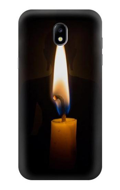 W3530 Buddha Candle Burning Hülle Schutzhülle Taschen und Leder Flip für Samsung Galaxy J5 (2017) EU Version