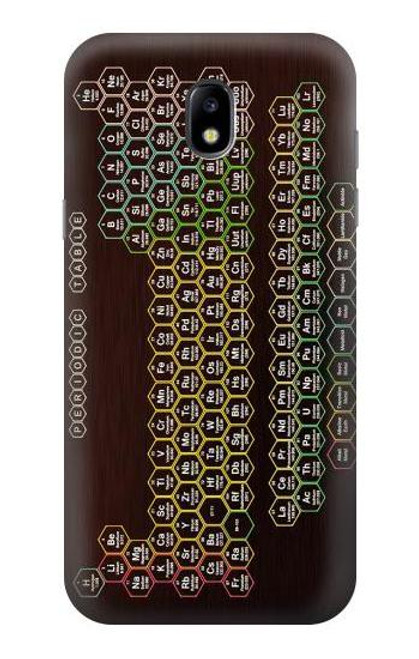 W3544 Neon Honeycomb Periodic Table Hülle Schutzhülle Taschen und Leder Flip für Samsung Galaxy J5 (2017) EU Version