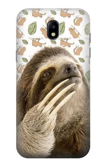 W3559 Sloth Pattern Hülle Schutzhülle Taschen und Leder Flip für Samsung Galaxy J5 (2017) EU Version