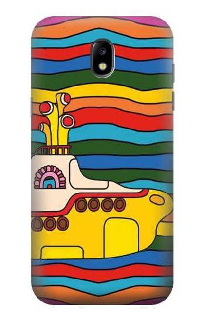 W3599 Hippie Submarine Hülle Schutzhülle Taschen und Leder Flip für Samsung Galaxy J5 (2017) EU Version