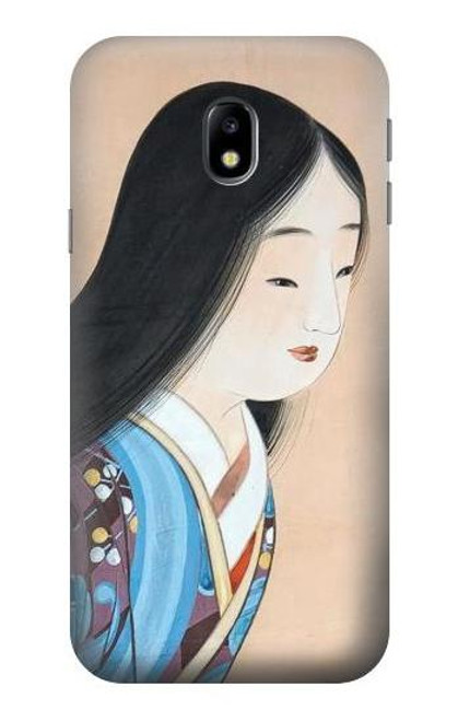 W3483 Japan Beauty Kimono Hülle Schutzhülle Taschen und Leder Flip für Samsung Galaxy J3 (2017) EU Version