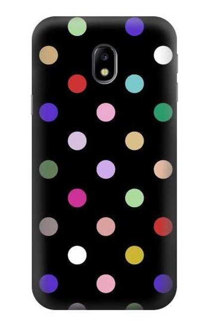 W3532 Colorful Polka Dot Hülle Schutzhülle Taschen und Leder Flip für Samsung Galaxy J3 (2017) EU Version