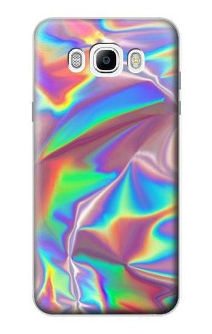 W3597 Holographic Photo Printed Hülle Schutzhülle Taschen und Leder Flip für Samsung Galaxy J7 (2016)
