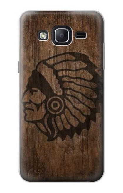 W3443 Indian Head Hülle Schutzhülle Taschen und Leder Flip für Samsung Galaxy On5