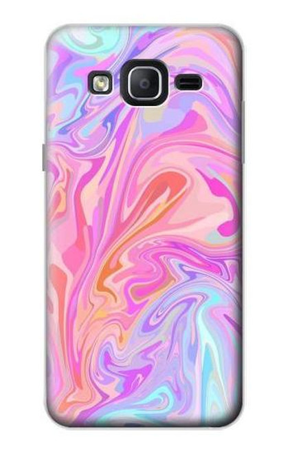 W3444 Digital Art Colorful Liquid Hülle Schutzhülle Taschen und Leder Flip für Samsung Galaxy On5