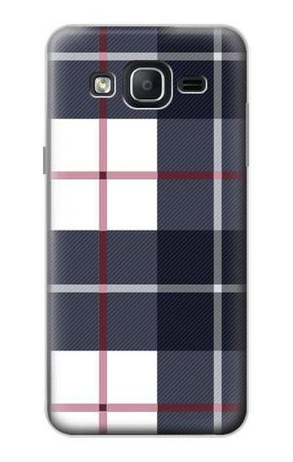 W3452 Plaid Fabric Pattern Hülle Schutzhülle Taschen und Leder Flip für Samsung Galaxy On5