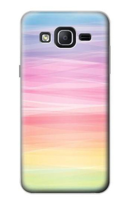 W3507 Colorful Rainbow Pastel Hülle Schutzhülle Taschen und Leder Flip für Samsung Galaxy On5