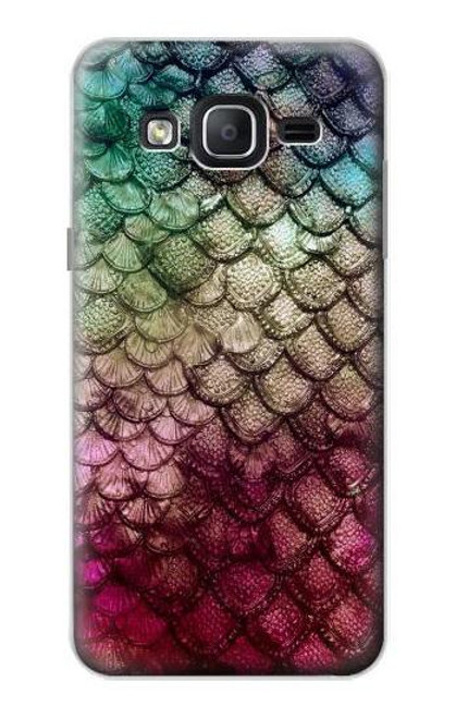 W3539 Mermaid Fish Scale Hülle Schutzhülle Taschen und Leder Flip für Samsung Galaxy On5