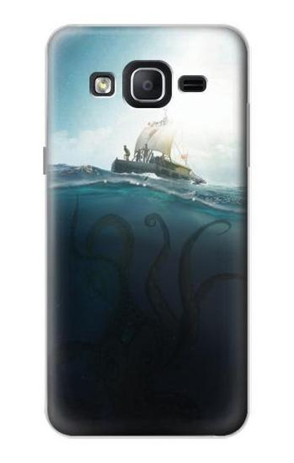 W3540 Giant Octopus Hülle Schutzhülle Taschen und Leder Flip für Samsung Galaxy On5