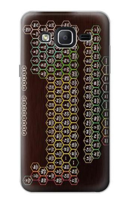 W3544 Neon Honeycomb Periodic Table Hülle Schutzhülle Taschen und Leder Flip für Samsung Galaxy On5