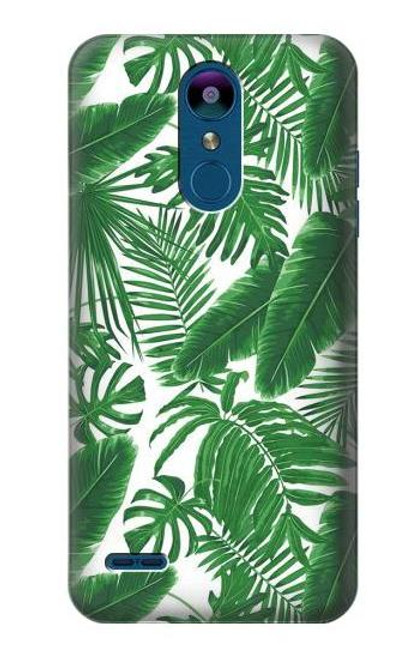 W3457 Paper Palm Monstera Hülle Schutzhülle Taschen und Leder Flip für LG K8 (2018)