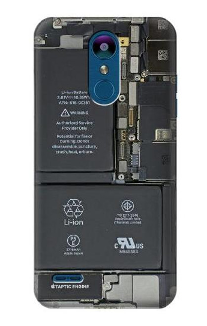 W3467 Inside Mobile Phone Graphic Hülle Schutzhülle Taschen und Leder Flip für LG K8 (2018)