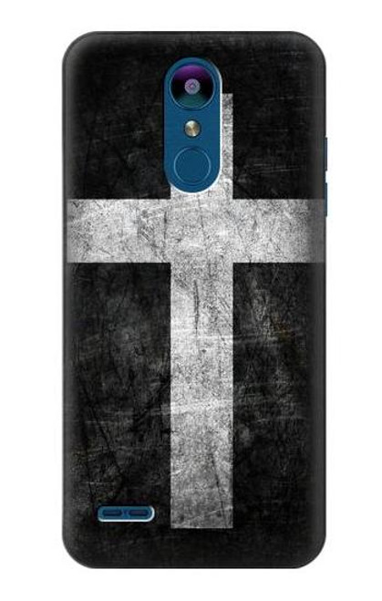 W3491 Christian Cross Hülle Schutzhülle Taschen und Leder Flip für LG K8 (2018)