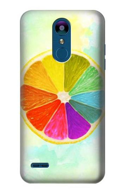 W3493 Colorful Lemon Hülle Schutzhülle Taschen und Leder Flip für LG K8 (2018)