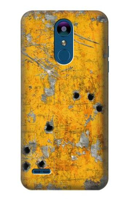 W3528 Bullet Rusting Yellow Metal Hülle Schutzhülle Taschen und Leder Flip für LG K8 (2018)