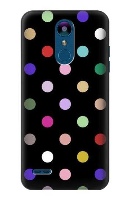 W3532 Colorful Polka Dot Hülle Schutzhülle Taschen und Leder Flip für LG K8 (2018)