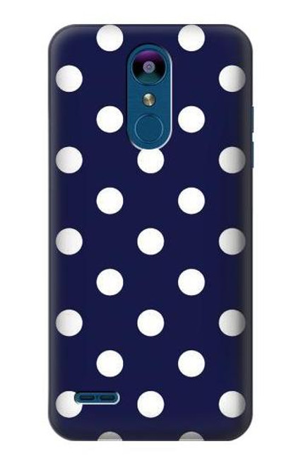 W3533 Blue Polka Dot Hülle Schutzhülle Taschen und Leder Flip für LG K8 (2018)